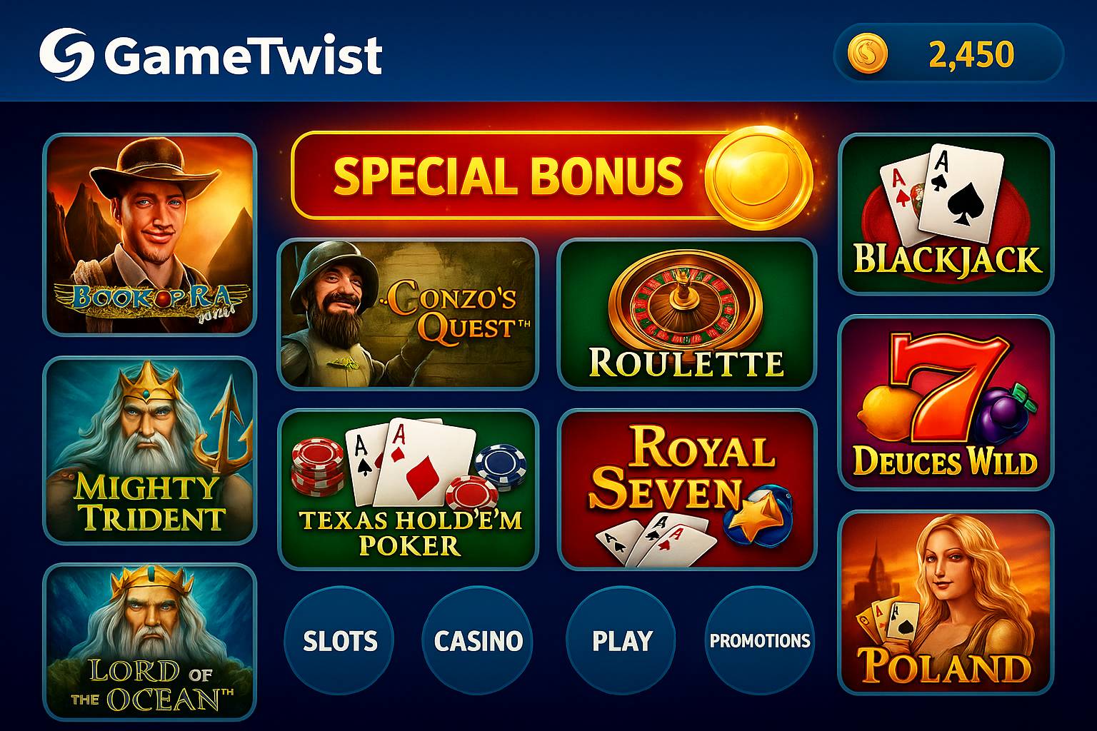 Jogos de cassino online inovadores e emocionantes na GAMETWIST