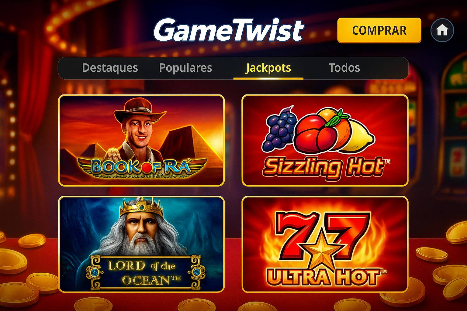 Jogos de Slot no Casino Online GAMETWIST