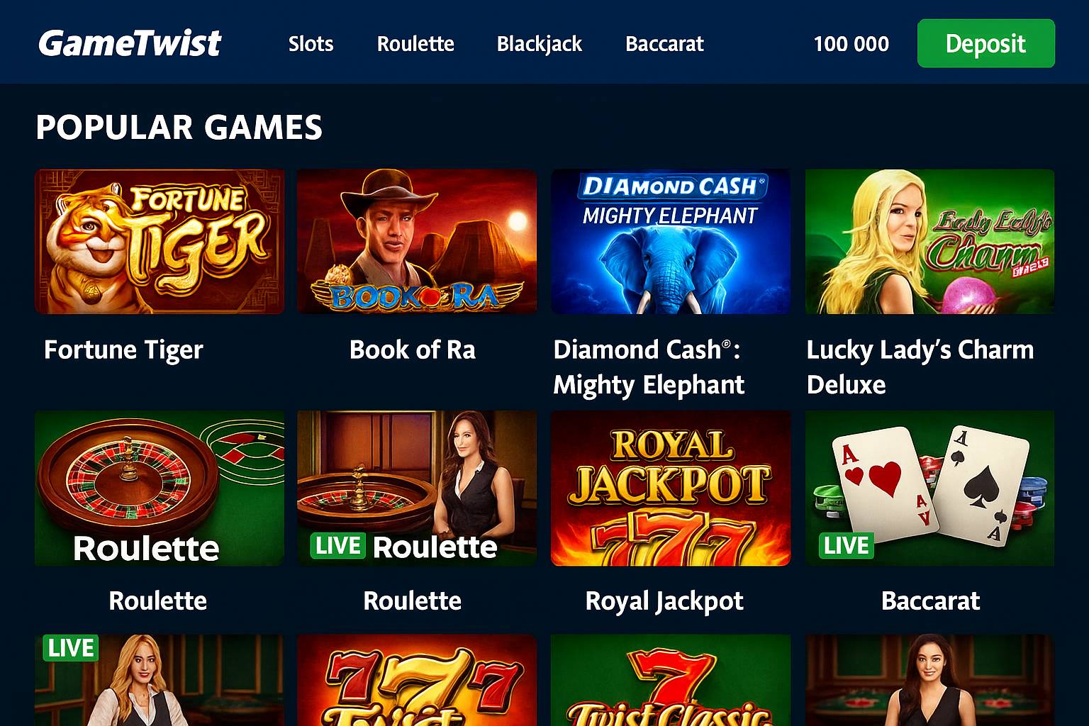 Jogos de cassino online GAMETWIST